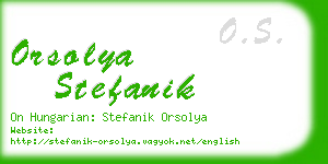 orsolya stefanik business card